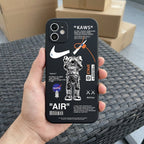 Sneaker Astronaut Streetwear iPhone Case – Black – lifestyle view 6