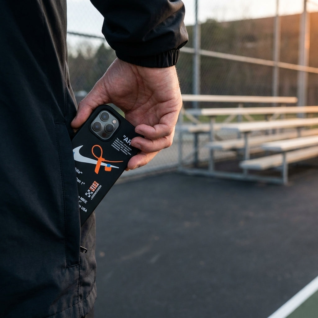 Nike x Off White inspired Streetwear iPhone Case – Black