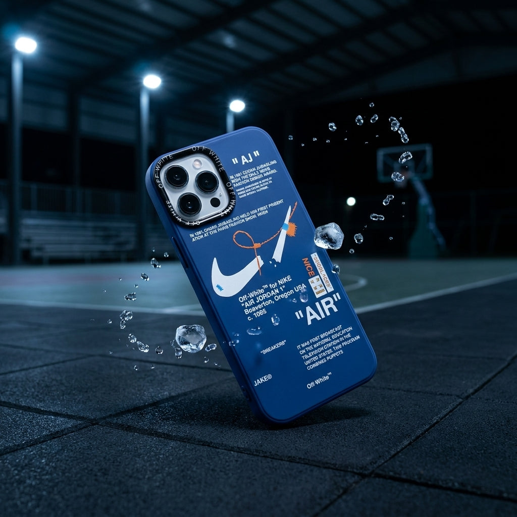 Nike x Off White inspired Streetwear iPhone Case – Blue