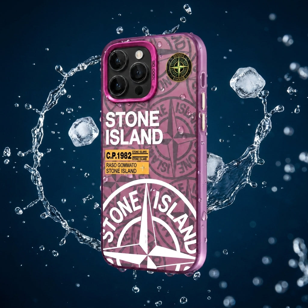 Stone Island Compass Graphic iPhone Case - Purple