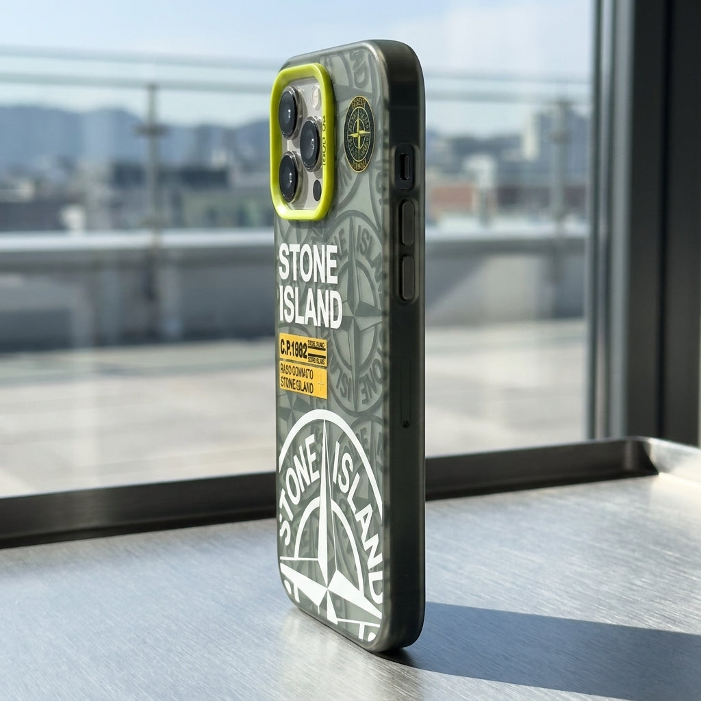 Stone Island Compass Graphic iPhone Case - Green
