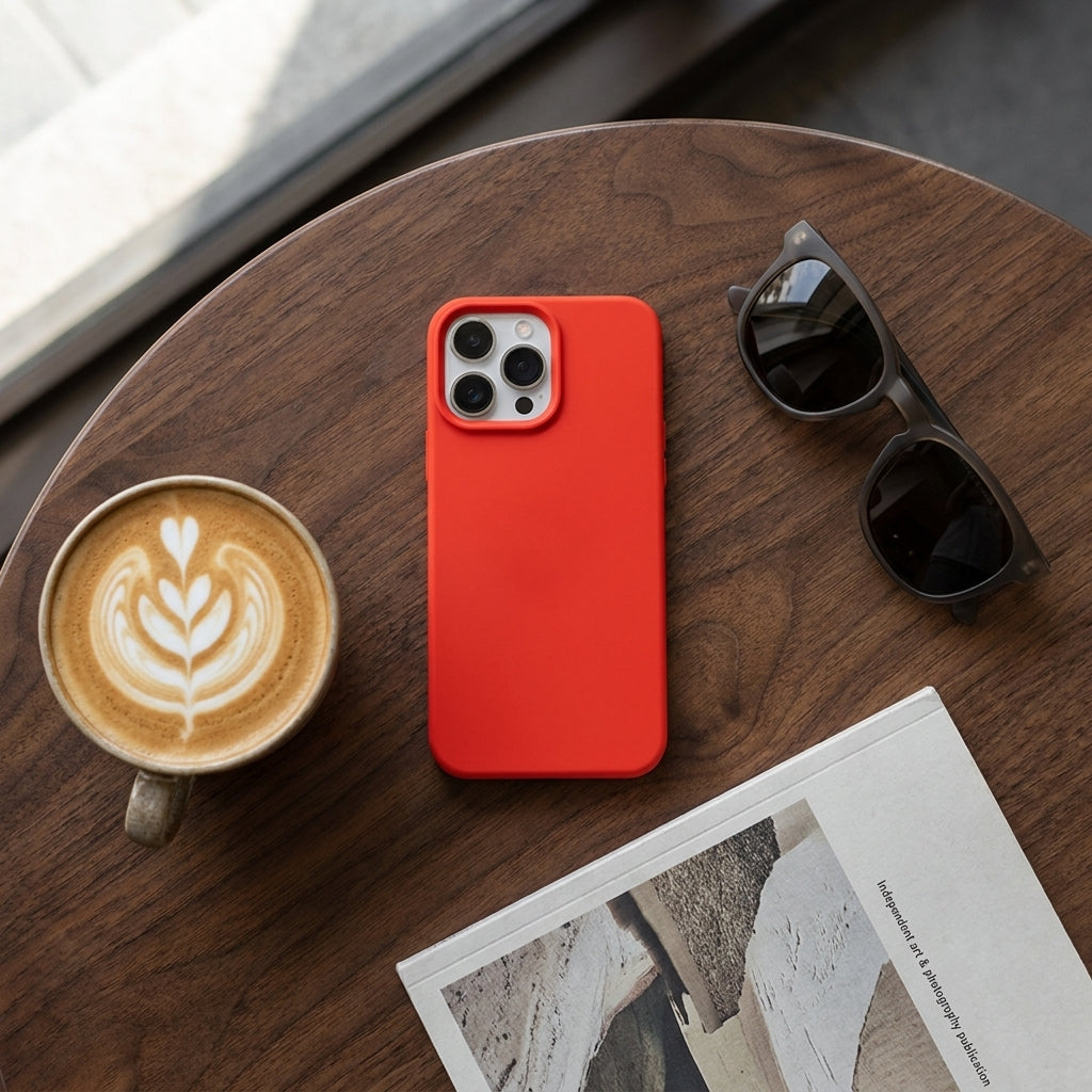 Berry Red Liquid Silicone iPhone Case