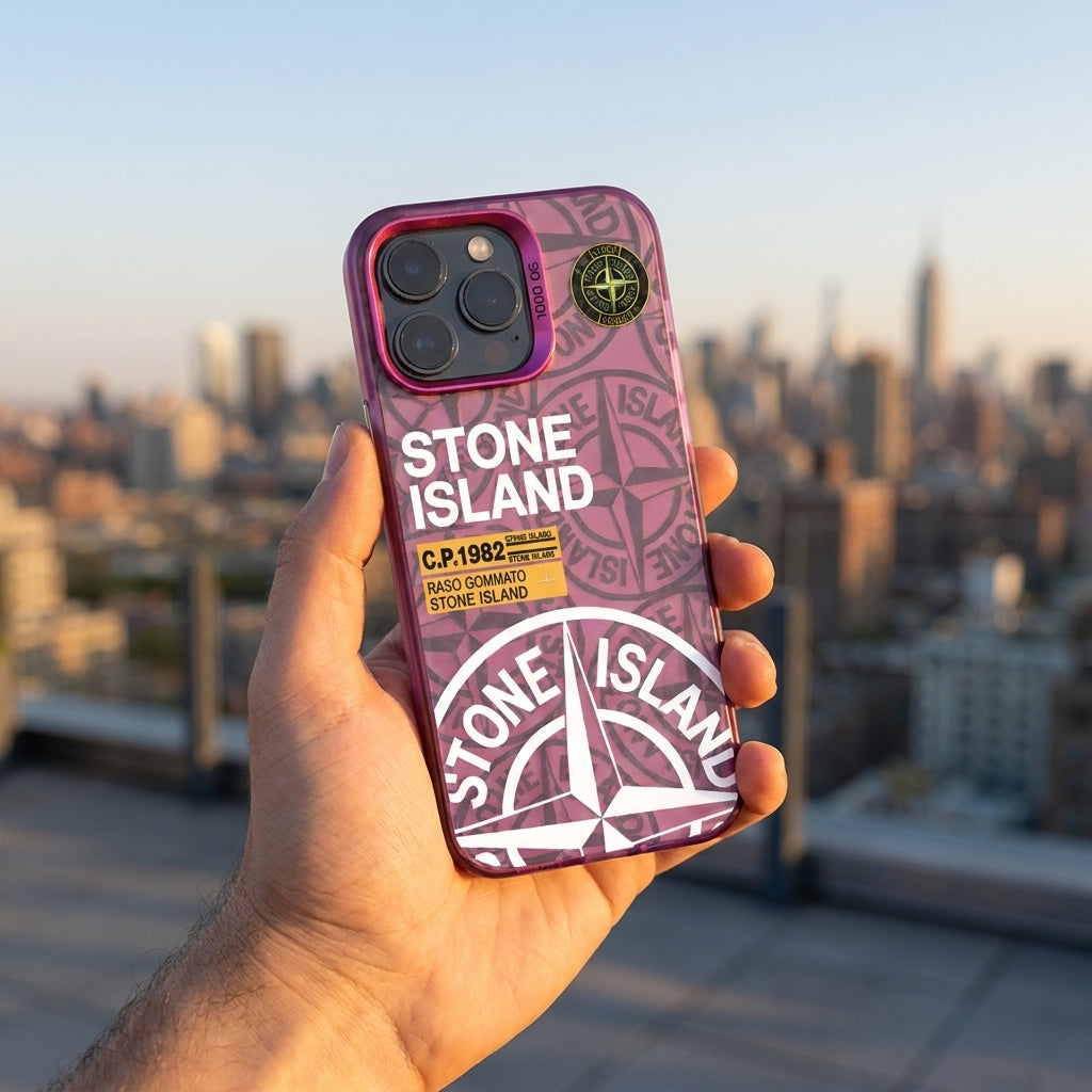 Stone Island Compass Graphic iPhone Case - Purple