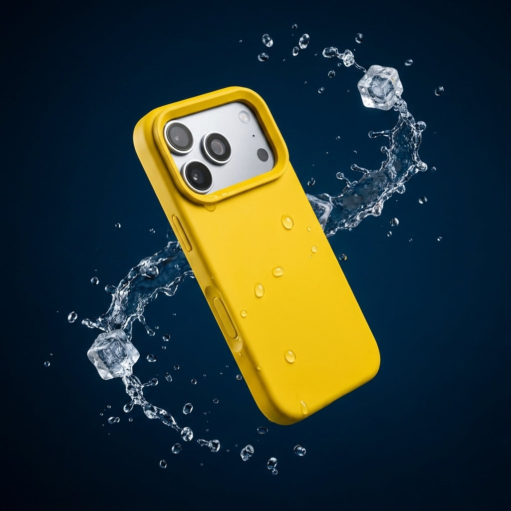 Premium Liquid Silicone iPhone Case – Open Camera – Sunflower