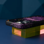 Spider Web Streetwear MagSafe Glass iPhone Case - Purple – lifestyle view 5