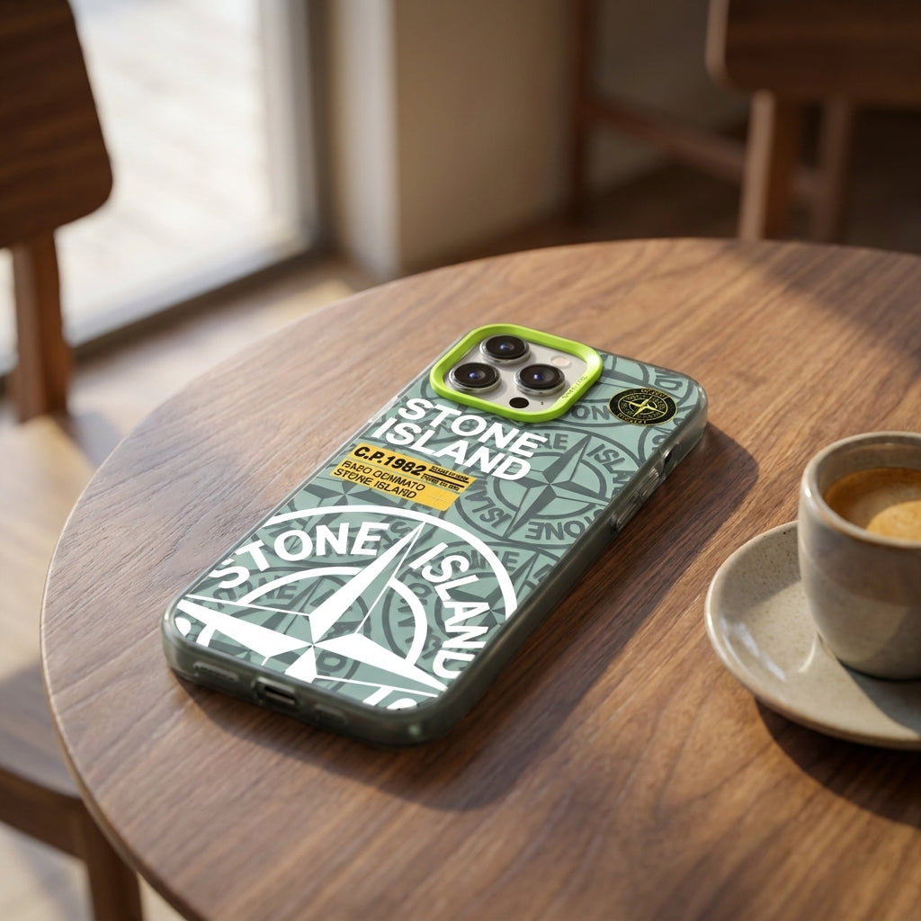 Stone Island Compass Graphic iPhone Case - Green