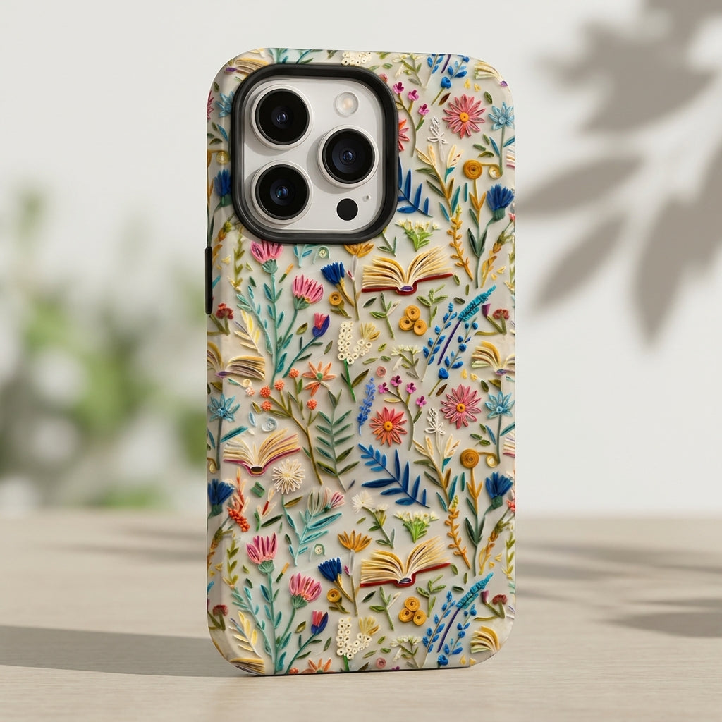 Wildflower Garden Matte Glass MagSafe iPhone Case