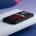 Spider Web Streetwear MagSafe Glass iPhone Case - Red – lifestyle view 5