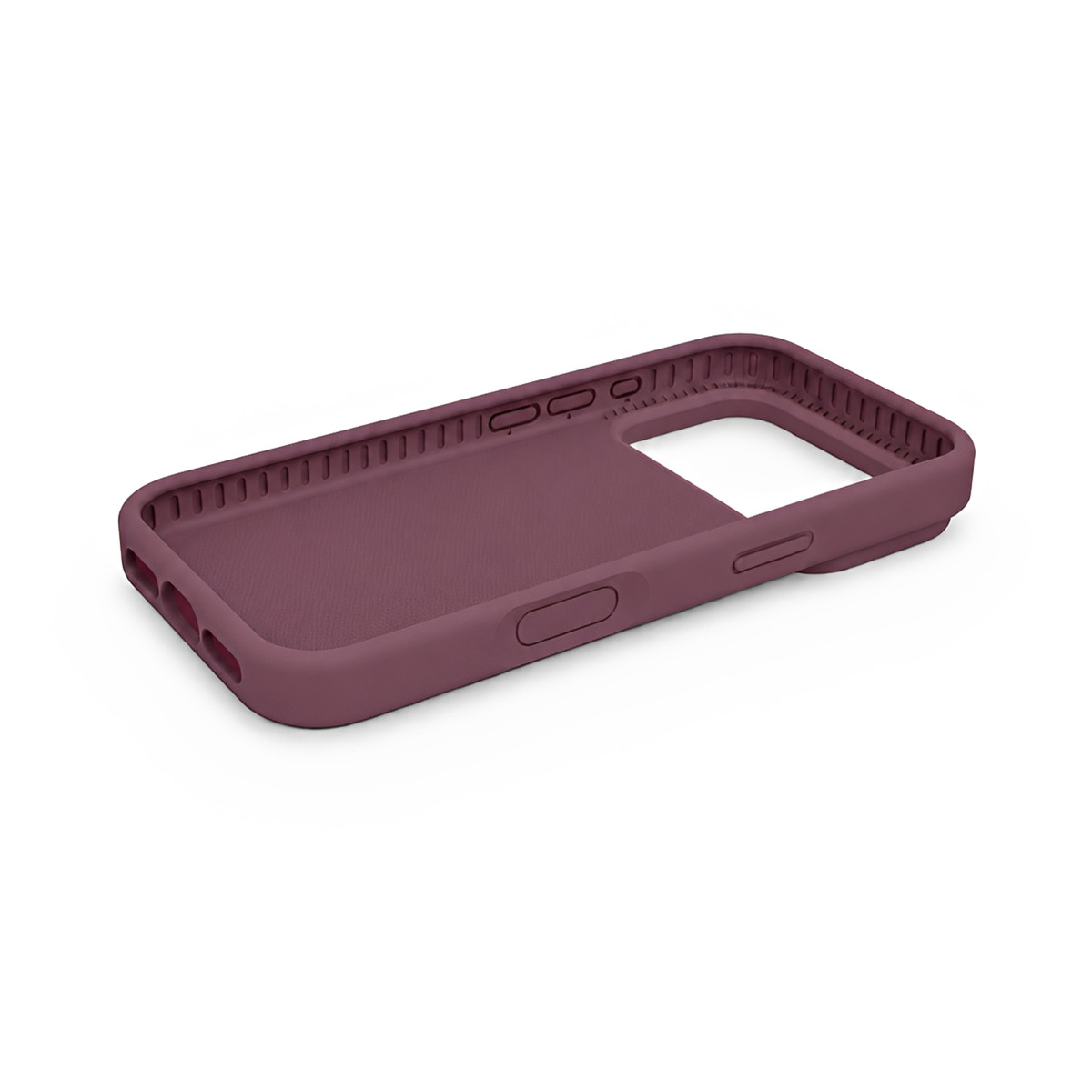 Premium Liquid Silicone iPhone Case – Open Camera – Plum