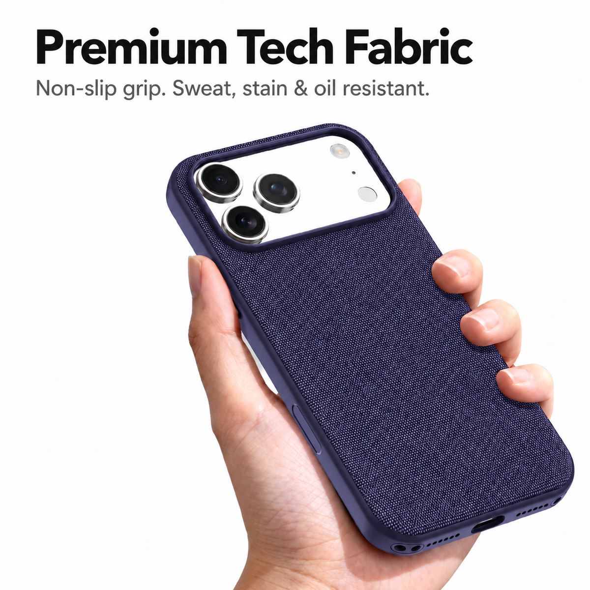 Technical Woven Fabric MagSafe iPhone Case - Purple