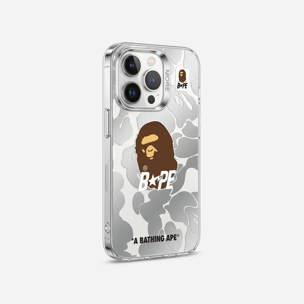 APE Silver Camo Limited iPhone Case - Brown