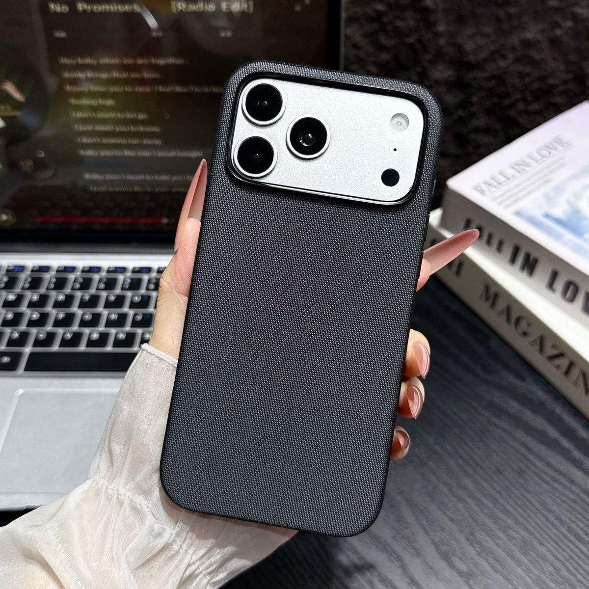 Technical Woven Fabric MagSafe iPhone Case - Black