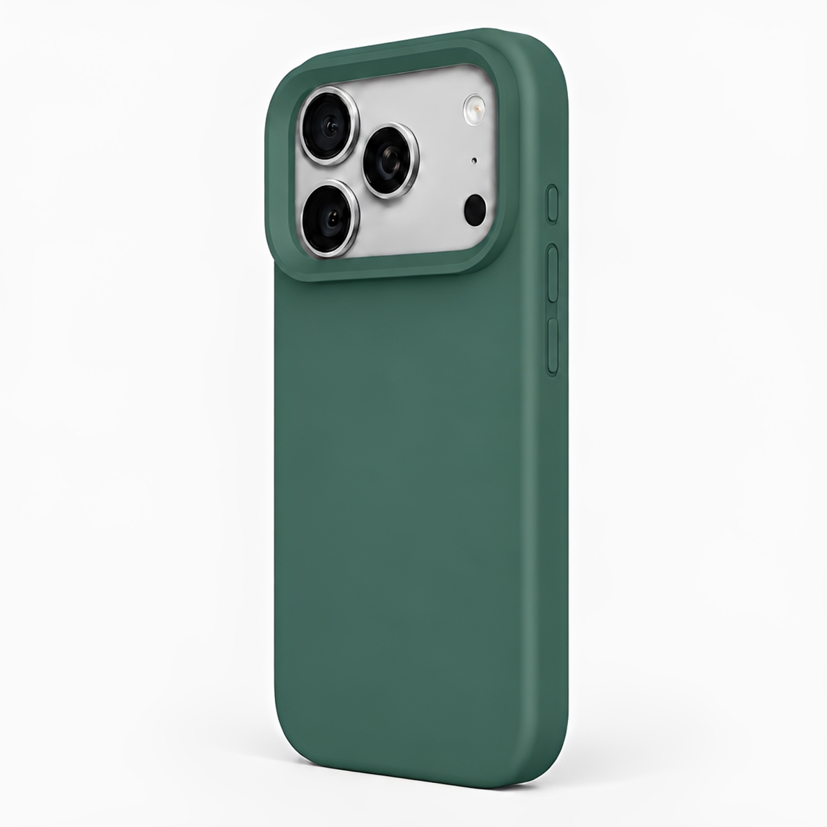 Premium Liquid Silicone iPhone Case – Open Camera – Clover Green