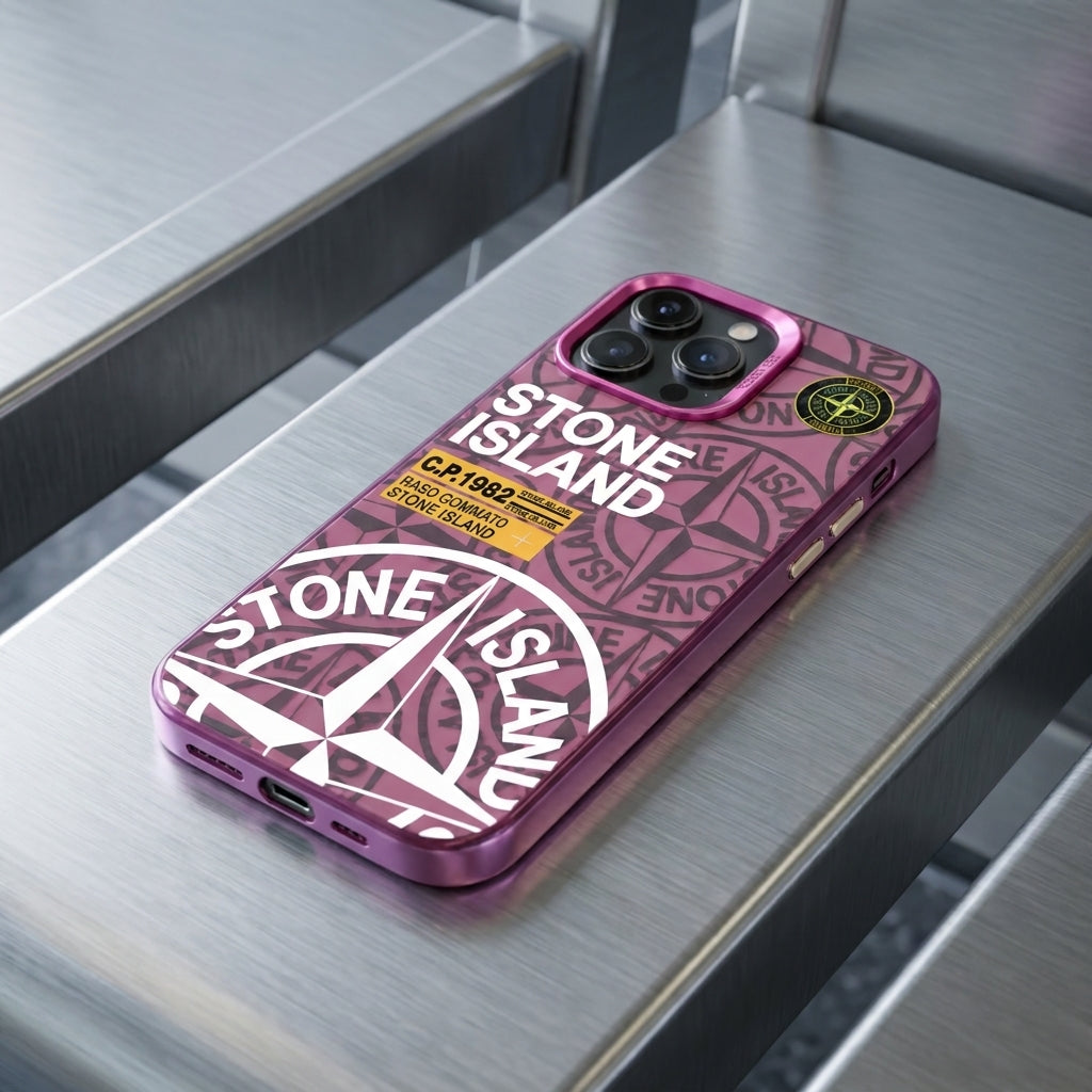 Stone Island Compass Graphic iPhone Case - Purple