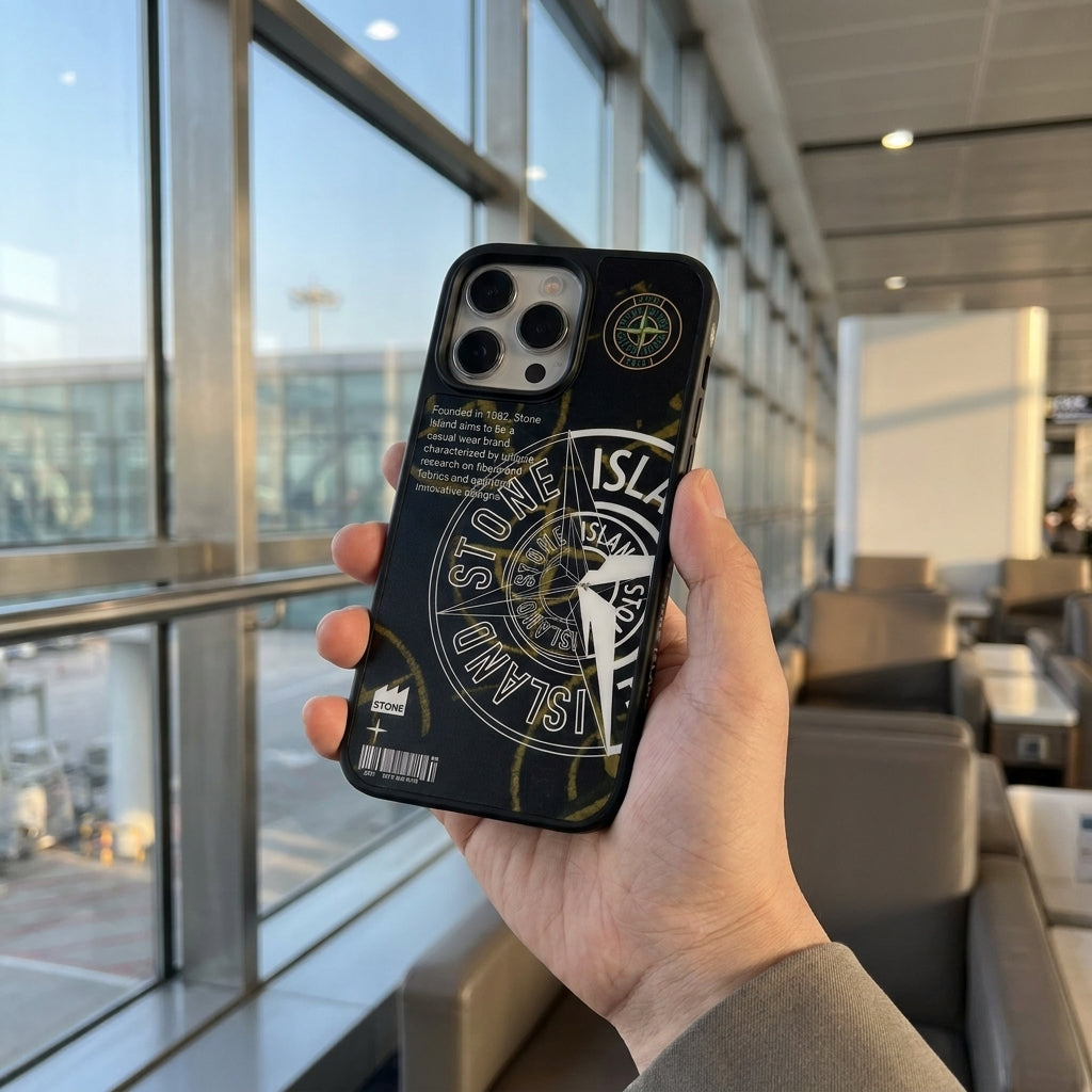 Stone Island Hypebeast Designer iPhone Case - Black