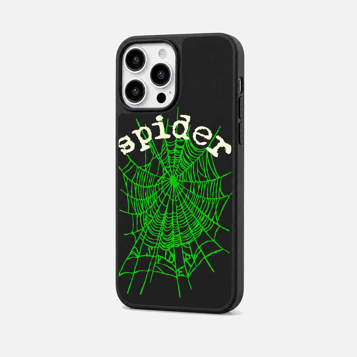 Spider Web Streetwear MagSafe Glass iPhone Case - Green