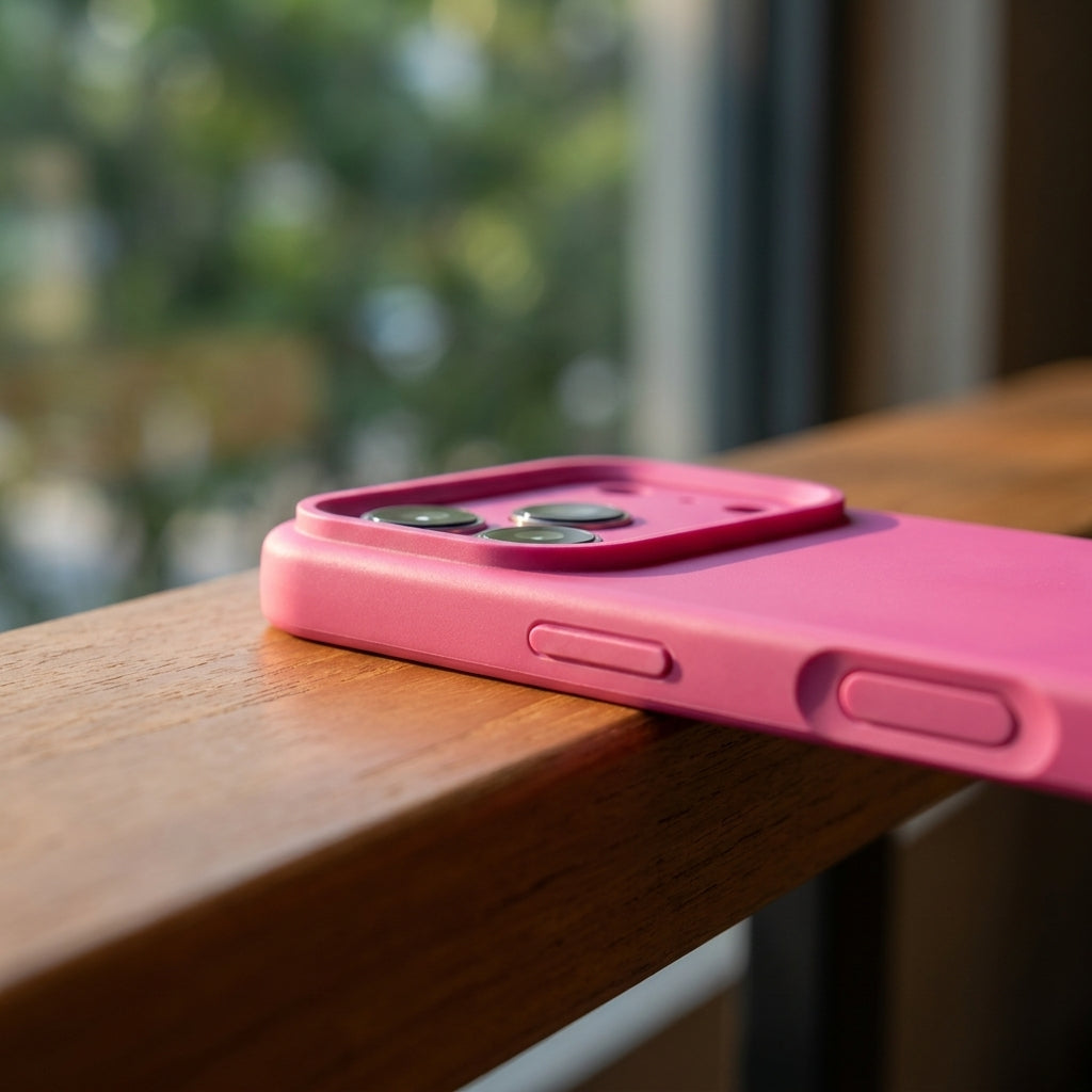 Premium Liquid Silicone iPhone Case – Precision Camera – Dragon Fruit
