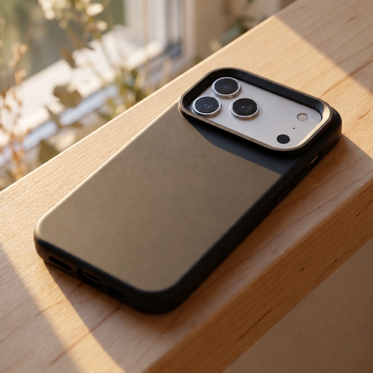 Premium Liquid Silicone iPhone Case – Open Camera – Black