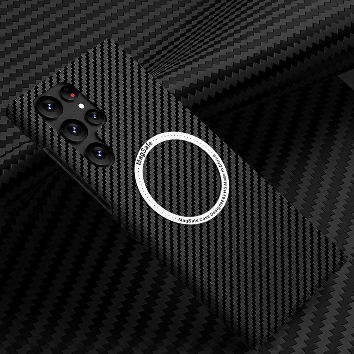 Matte Carbon Fiber Magnetic Galaxy Case