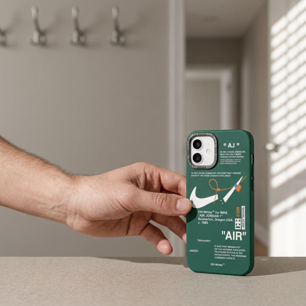 Nike x Off White inspired Streetwear iPhone Case – Green