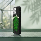 Spider Web Streetwear MagSafe Glass iPhone Case - Green – lifestyle view 3