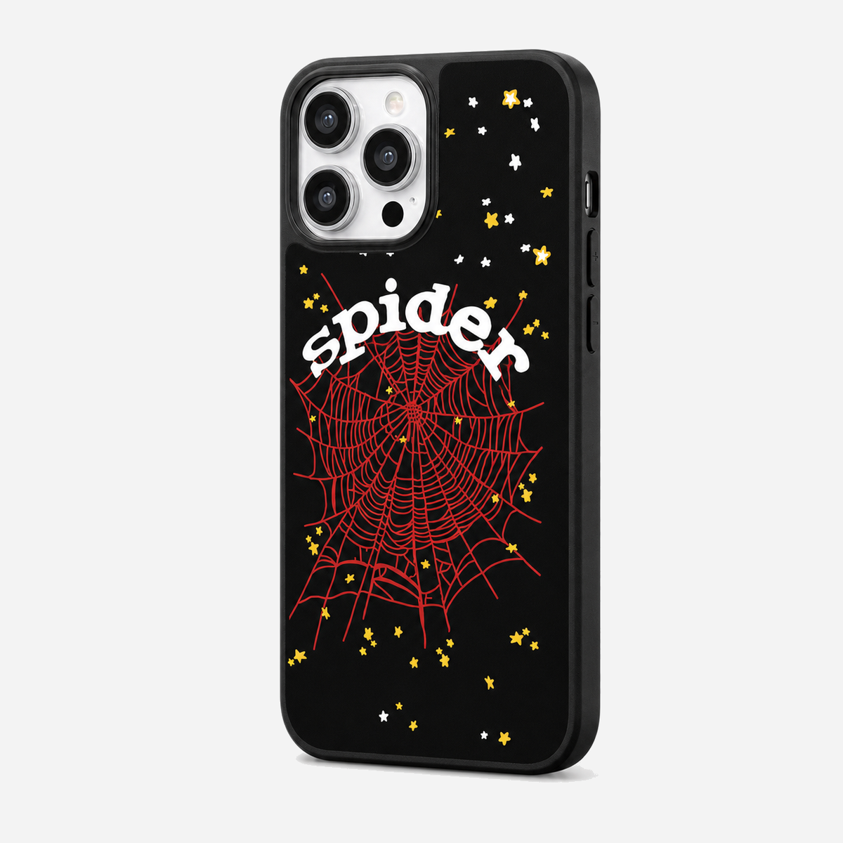 Spider Web Streetwear MagSafe Glass iPhone Case - Red