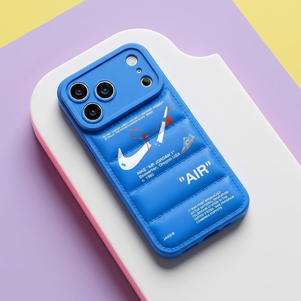 3D Electric Blue Sneaker Streetwear iPhone Case – lifestyle view 1