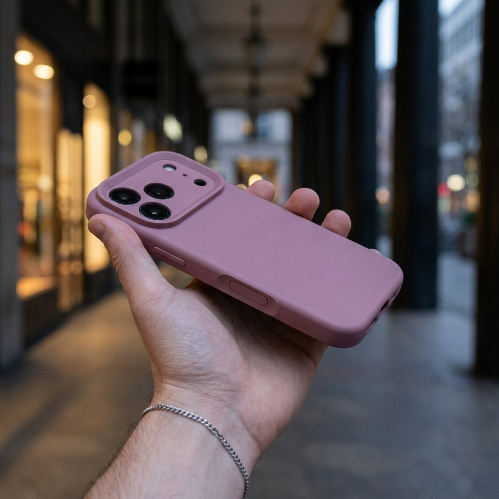 Premium Liquid Silicone iPhone Case – Precision Camera – Blackcurrant