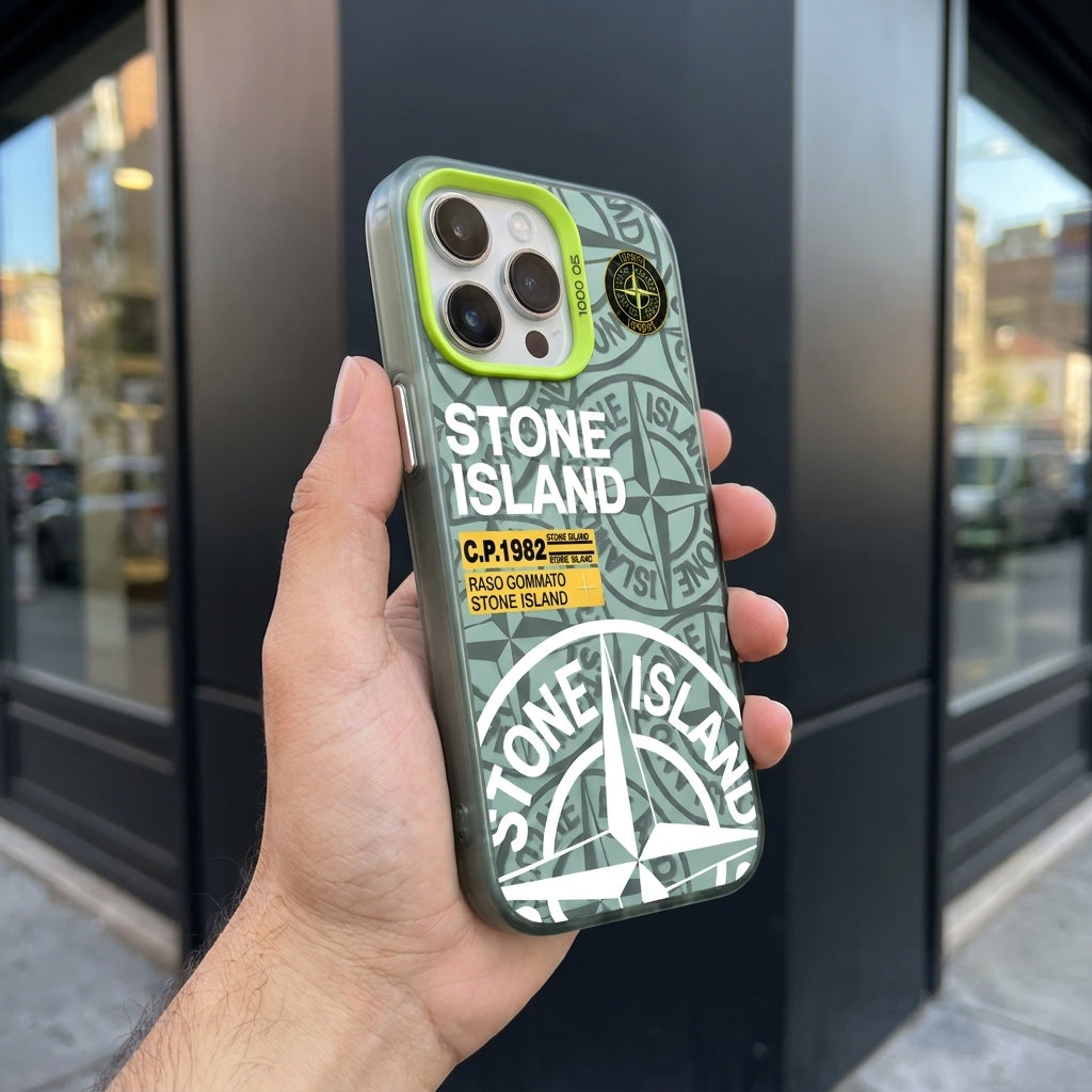 Stone Island Compass Graphic iPhone Case - Green