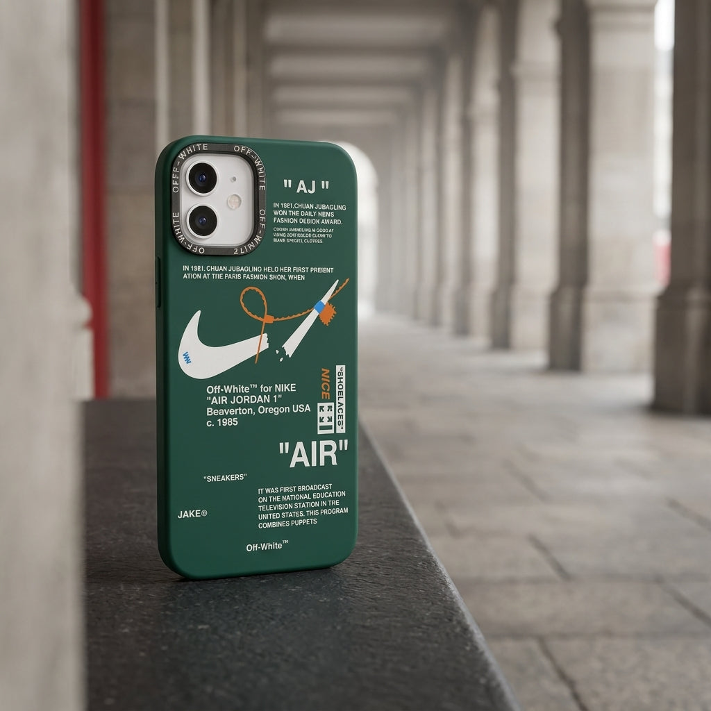 Nike x Off White inspired Streetwear iPhone Case – Green