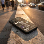 Sneaker Astronaut Streetwear iPhone Case – Black – lifestyle view 1