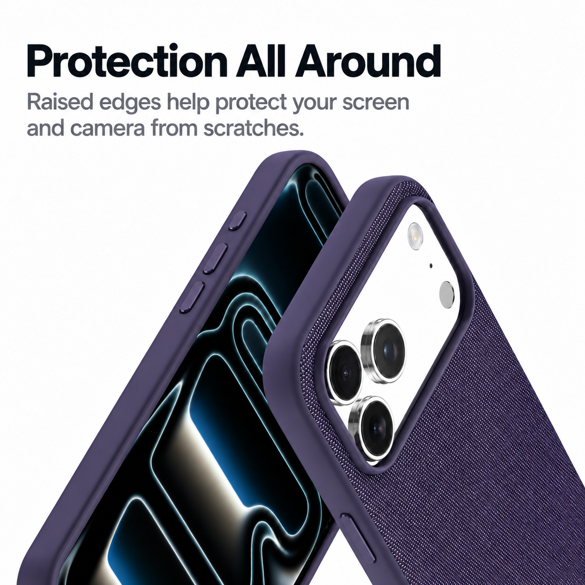 Technical Woven Fabric MagSafe iPhone Case - Purple
