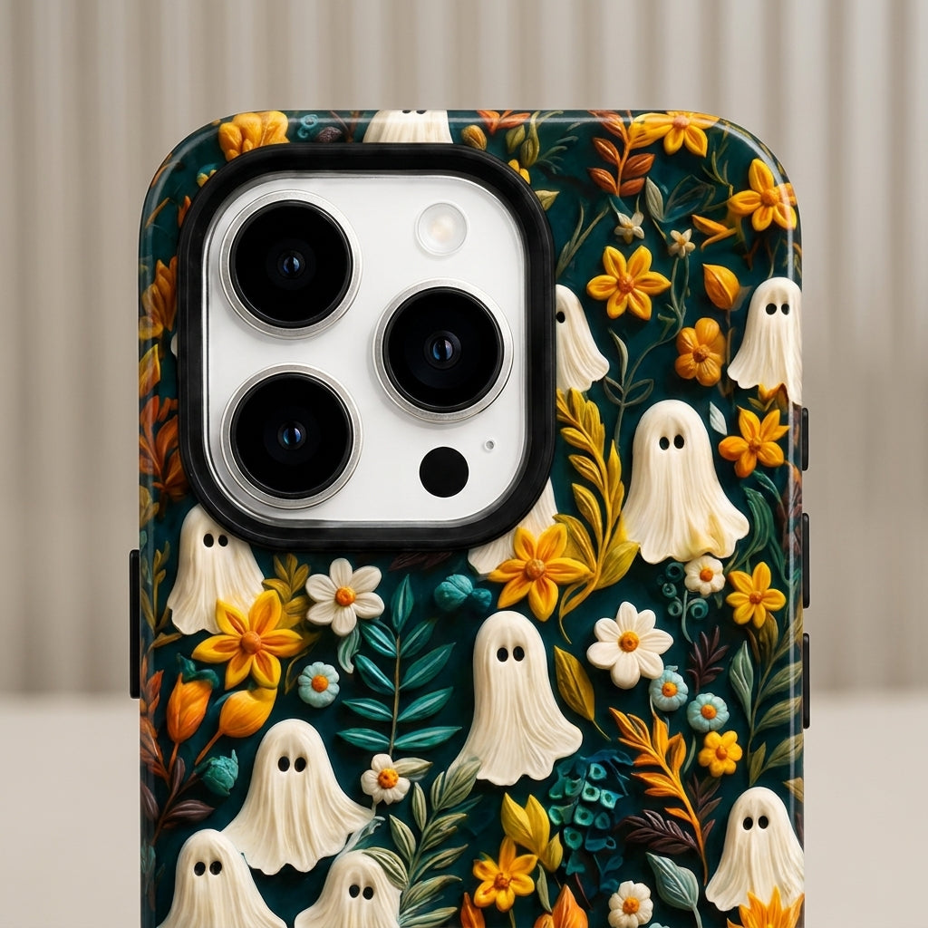 Ghost Garden Matte Glass MagSafe iPhone Case – lifestyle view 4