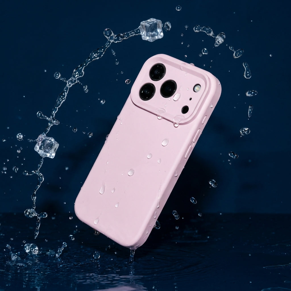 Premium Liquid Silicone iPhone Case – Precision Camera – Dusty Pink