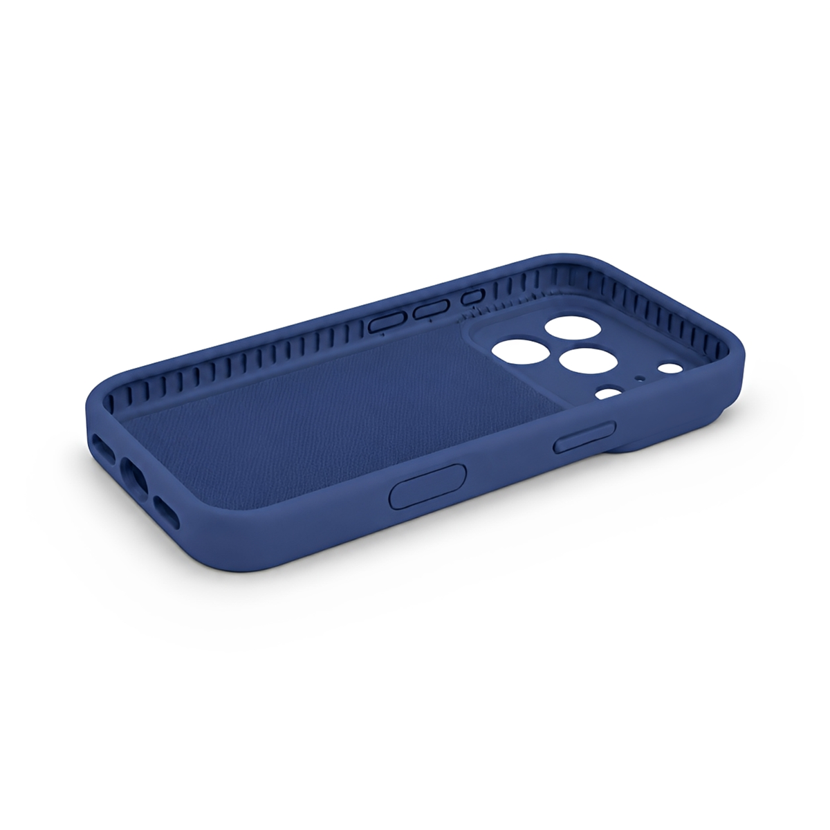 Premium Liquid Silicone iPhone Case – Precision Camera – Navy Blue