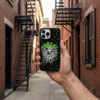 Spider Web Streetwear MagSafe Glass iPhone Case - White – lifestyle view 6