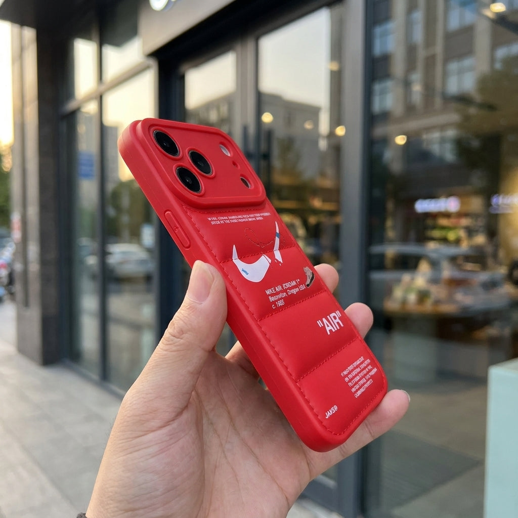 Nike x Off White inspired 3D Streetwear iPhone Case - Red