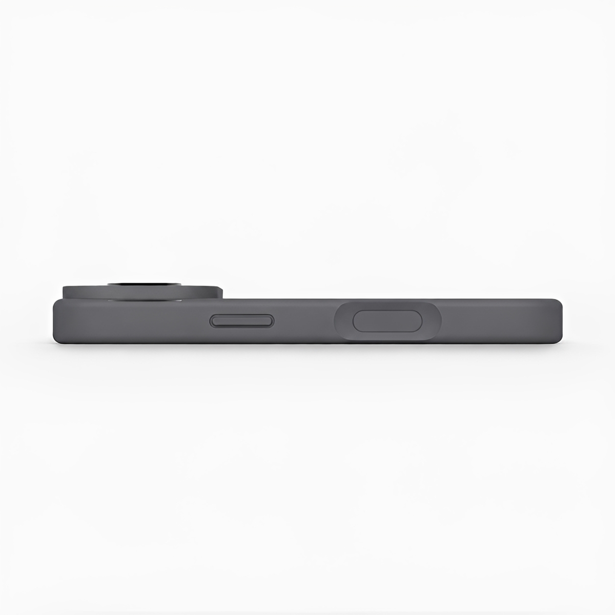 Premium Liquid Silicone iPhone Case – Open Camera – Charcoal
