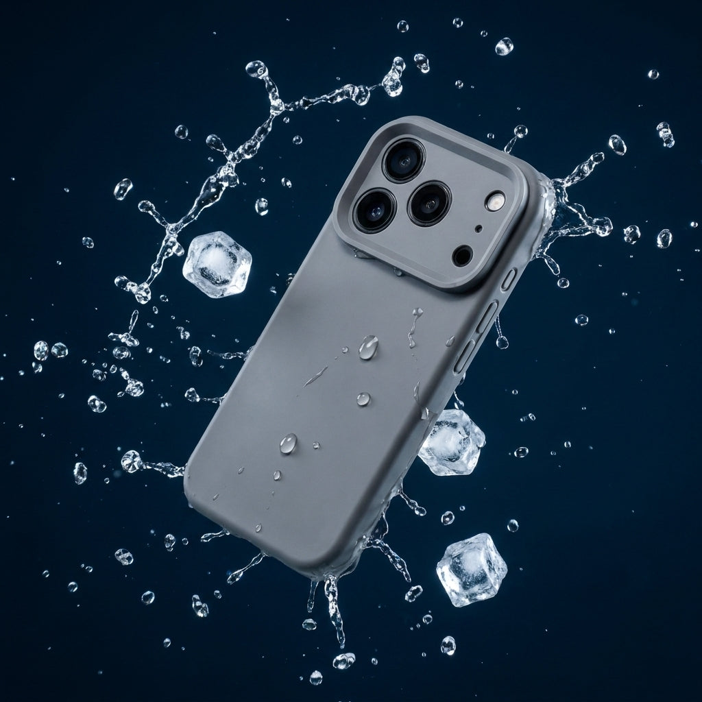 Premium Liquid Silicone iPhone Case – Precision Camera – Charcoal