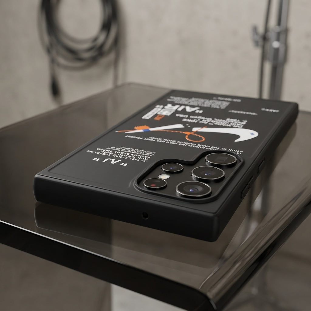 Nike x Off White inspired Streetwear Galaxy Case – Black