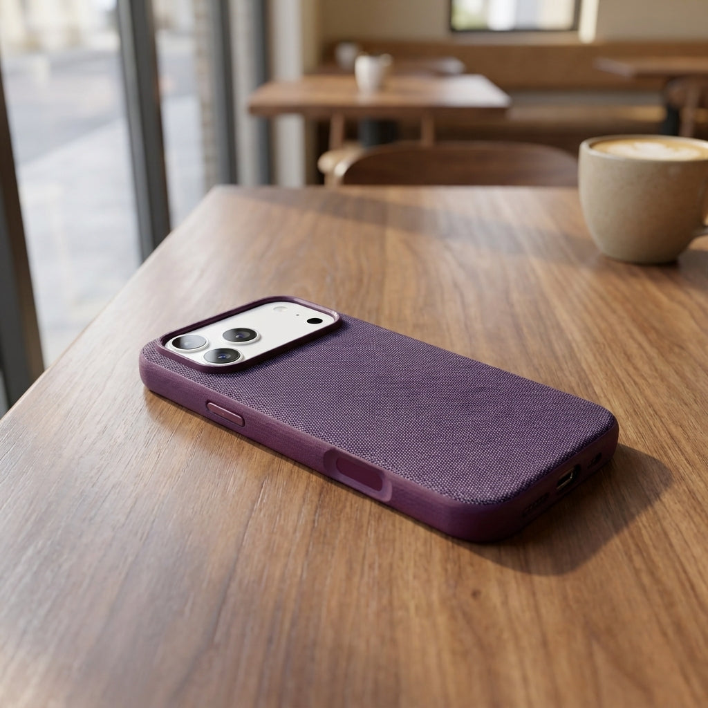Tech Fabric Texture MagSafe iPhone Case - Purple