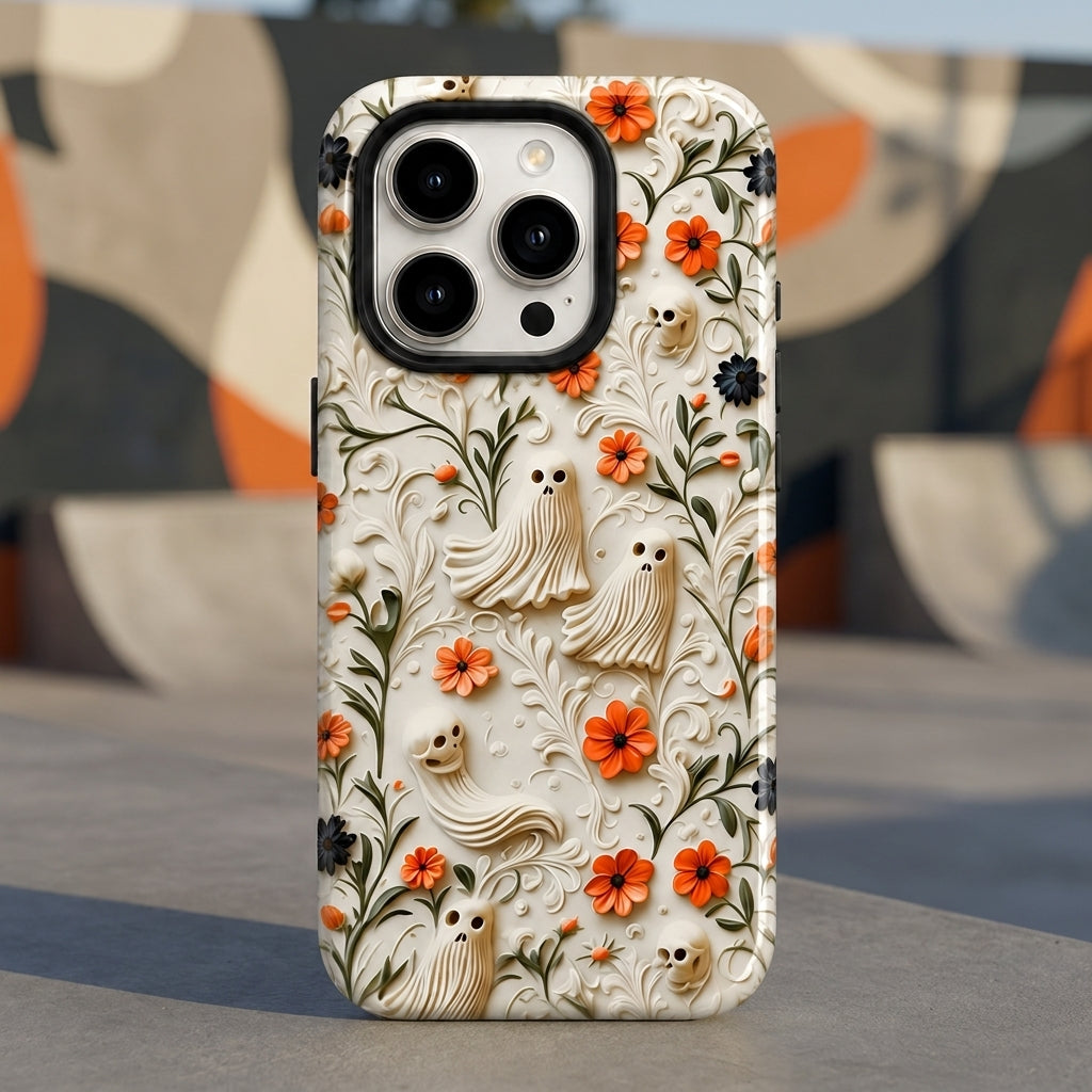 Ivory Haunt Matte Glass MagSafe iPhone Case – lifestyle view 1
