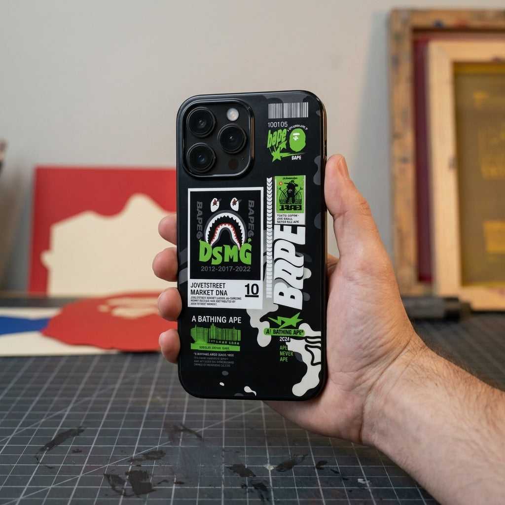 APE Shark Collage iPhone Case – lifestyle view 6