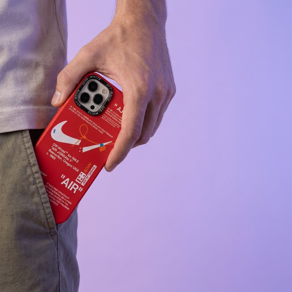 Nike x Off White inspired Streetwear iPhone Case – Red
