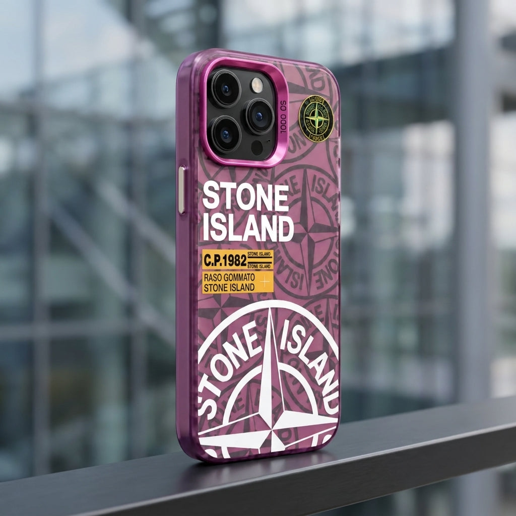 Stone Island Compass Graphic iPhone Case - Purple