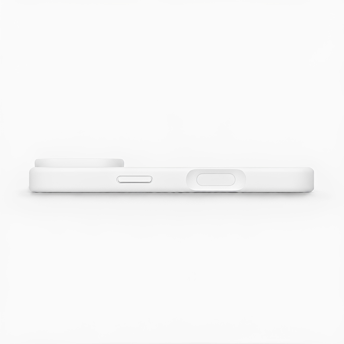 Premium Liquid Silicone iPhone Case – Precision Camera – White