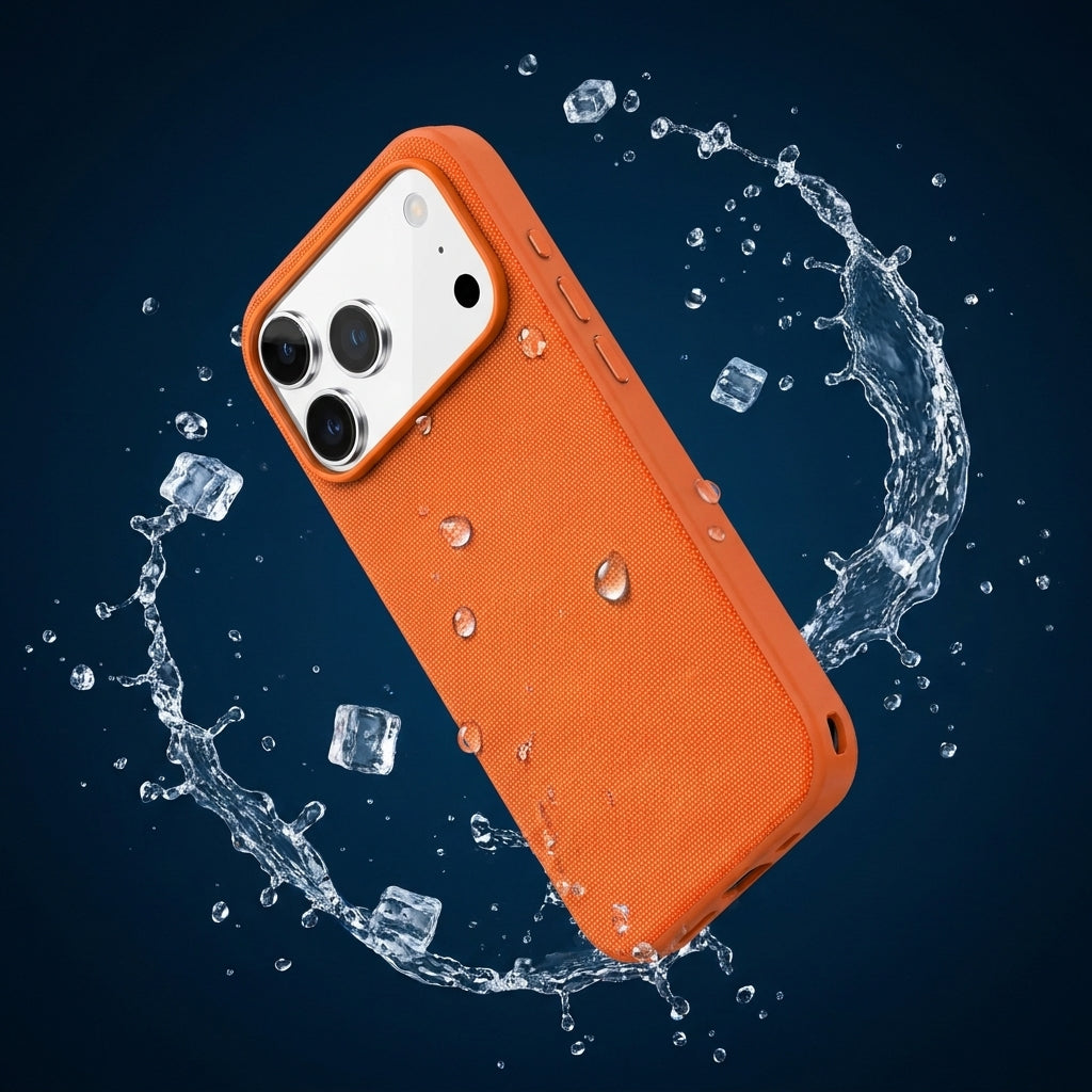 Tech Fabric Texture MagSafe iPhone Case - Orange
