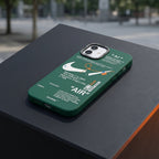 Nike x Off White inspired Streetwear iPhone Case – Green – lifestyle view 1