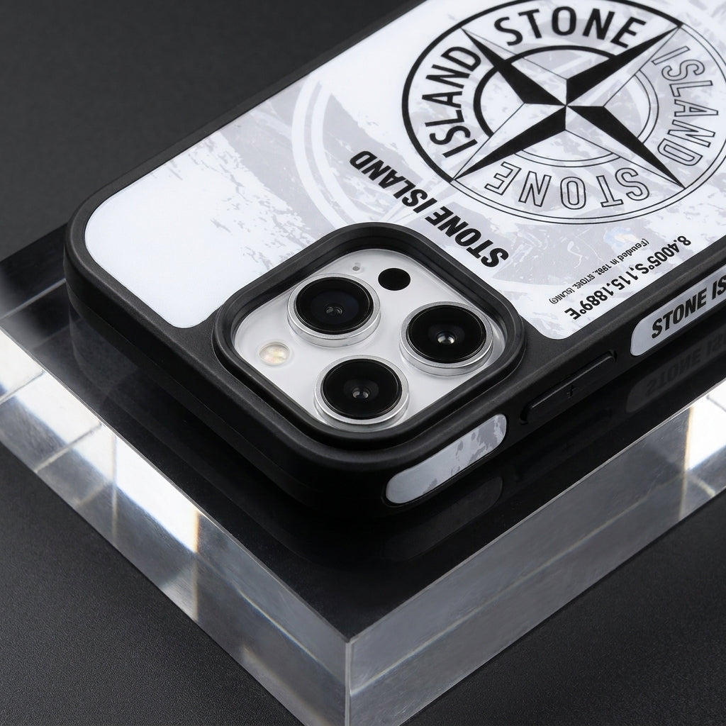 Stone Island Hypebeast Designer iPhone Case - White