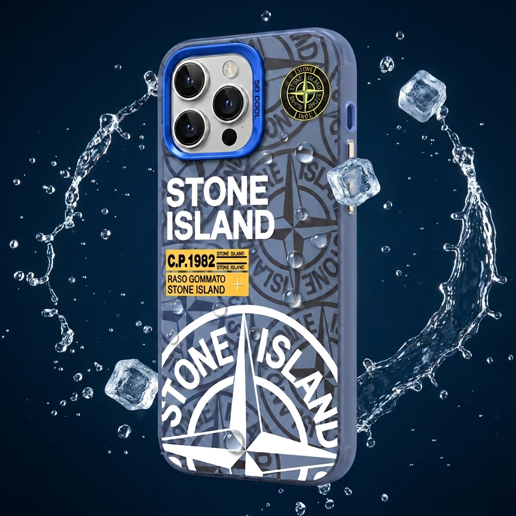 Stone Island Compass Graphic iPhone Case - Blue